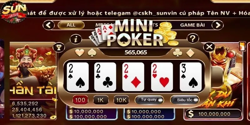 Tips Chơi Mini Poker Sunwin – Cổng Game Bài Đổi Thưởng Số 1