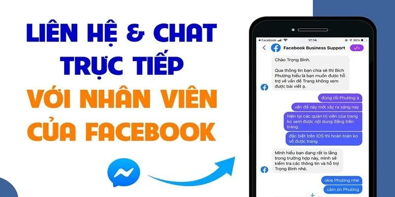 Chat trực tiếp với admin trên fanpage